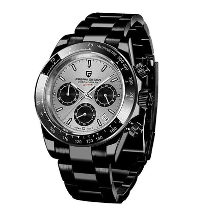 Luxury 40mm Automatic Chrono Watch - Ceramic Sapphire