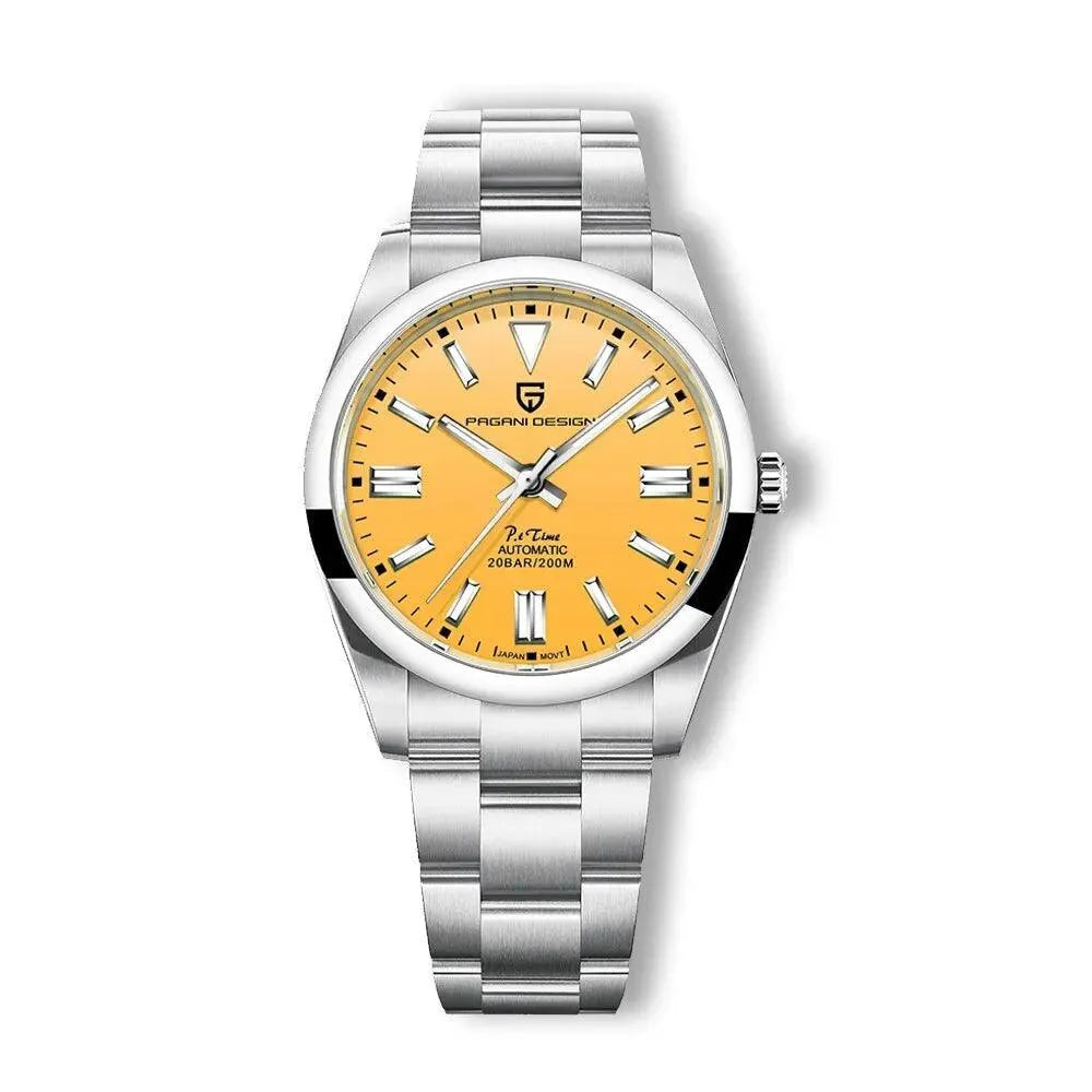 Luxury 39mm Automatic Men's Stainless Steel Watch