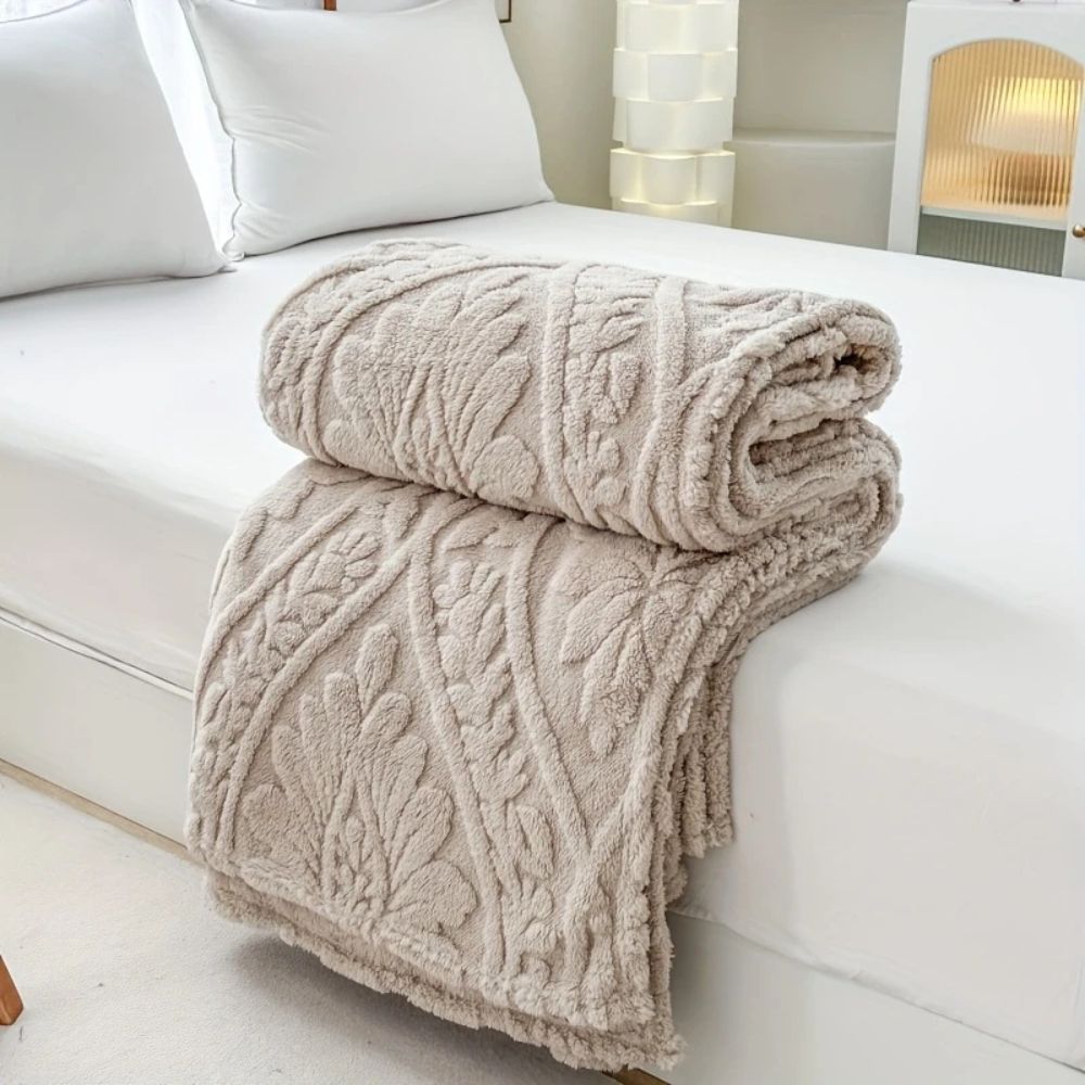 Soft Plush French Style Fleece Blanket