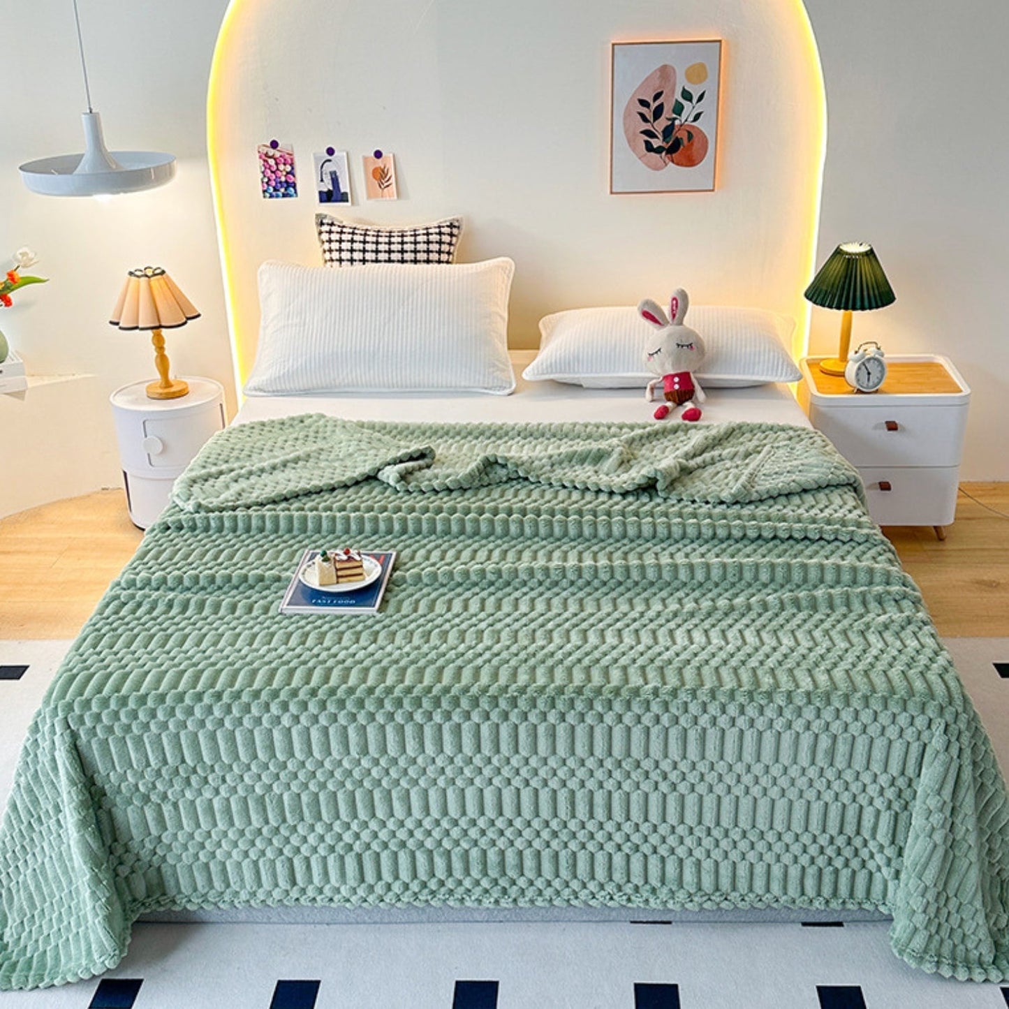 Plush Cozy Fleece Throw Blanket