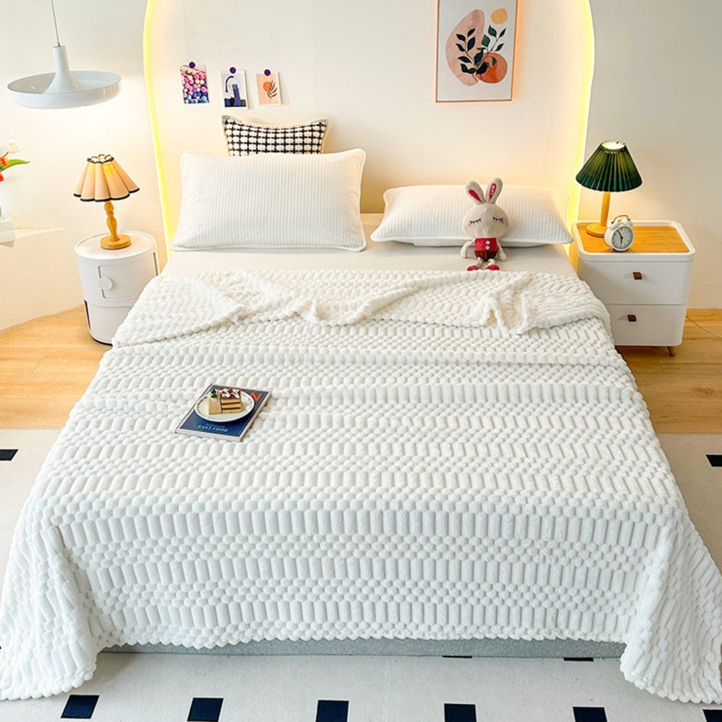 Plush Cozy Fleece Throw Blanket