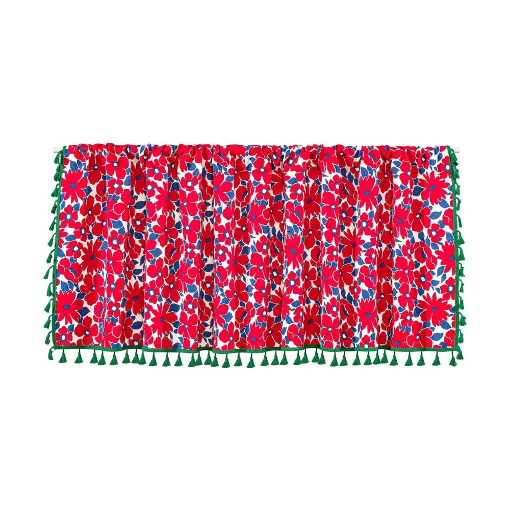 Beautiful Pink Flower Window Curtain Panel