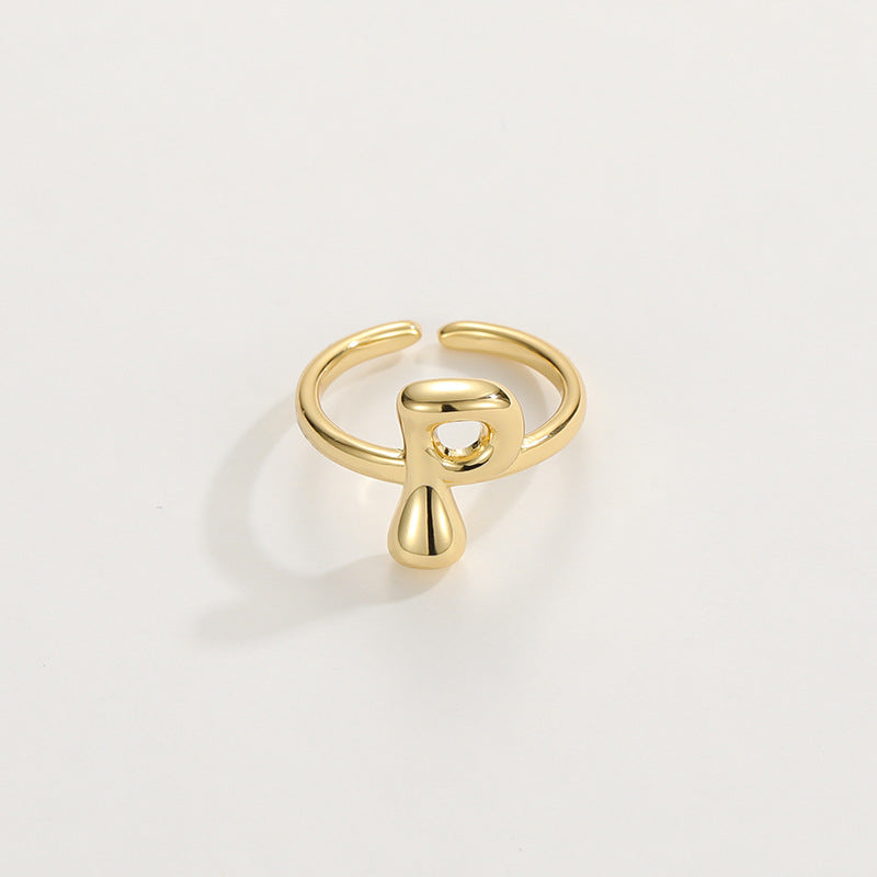 Stylish Monogram Letter Ring