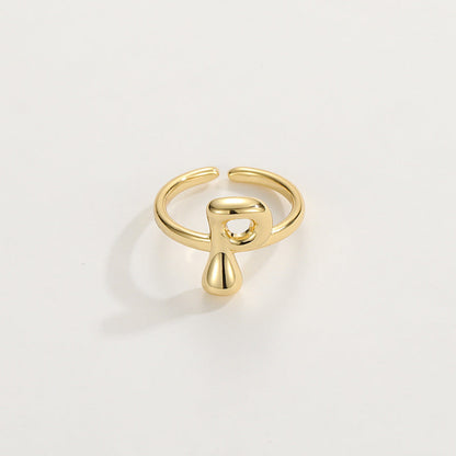 Stylish Monogram Letter Ring