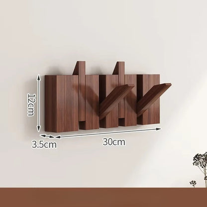 Space Saving Wooden Coat Hook Wall Rack