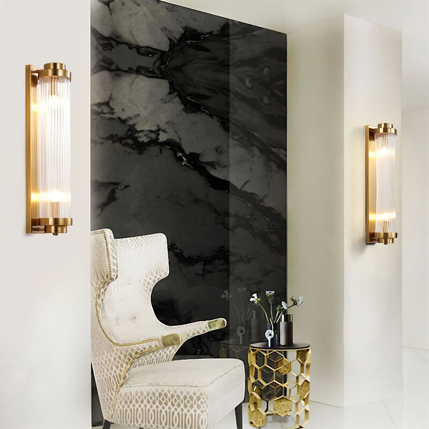 Traditional LED Glass Sconce Light Fixture