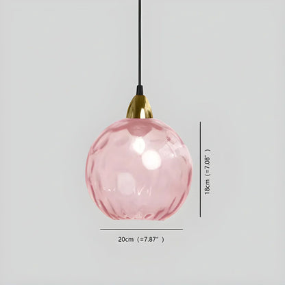 Vibrant Glass Globe Ceiling Light Fixture