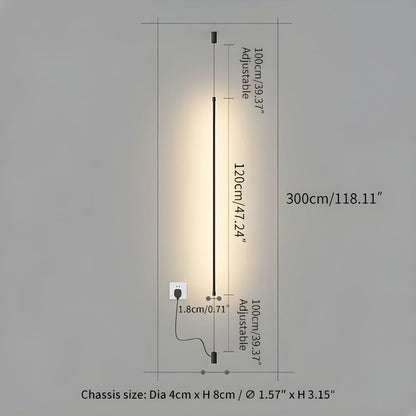 Tall Sleek Floor Ceiling Lamp