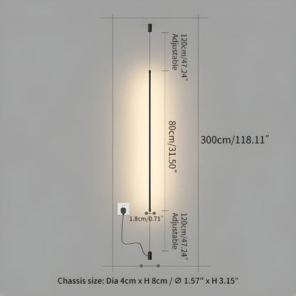 Tall Sleek Floor Ceiling Lamp