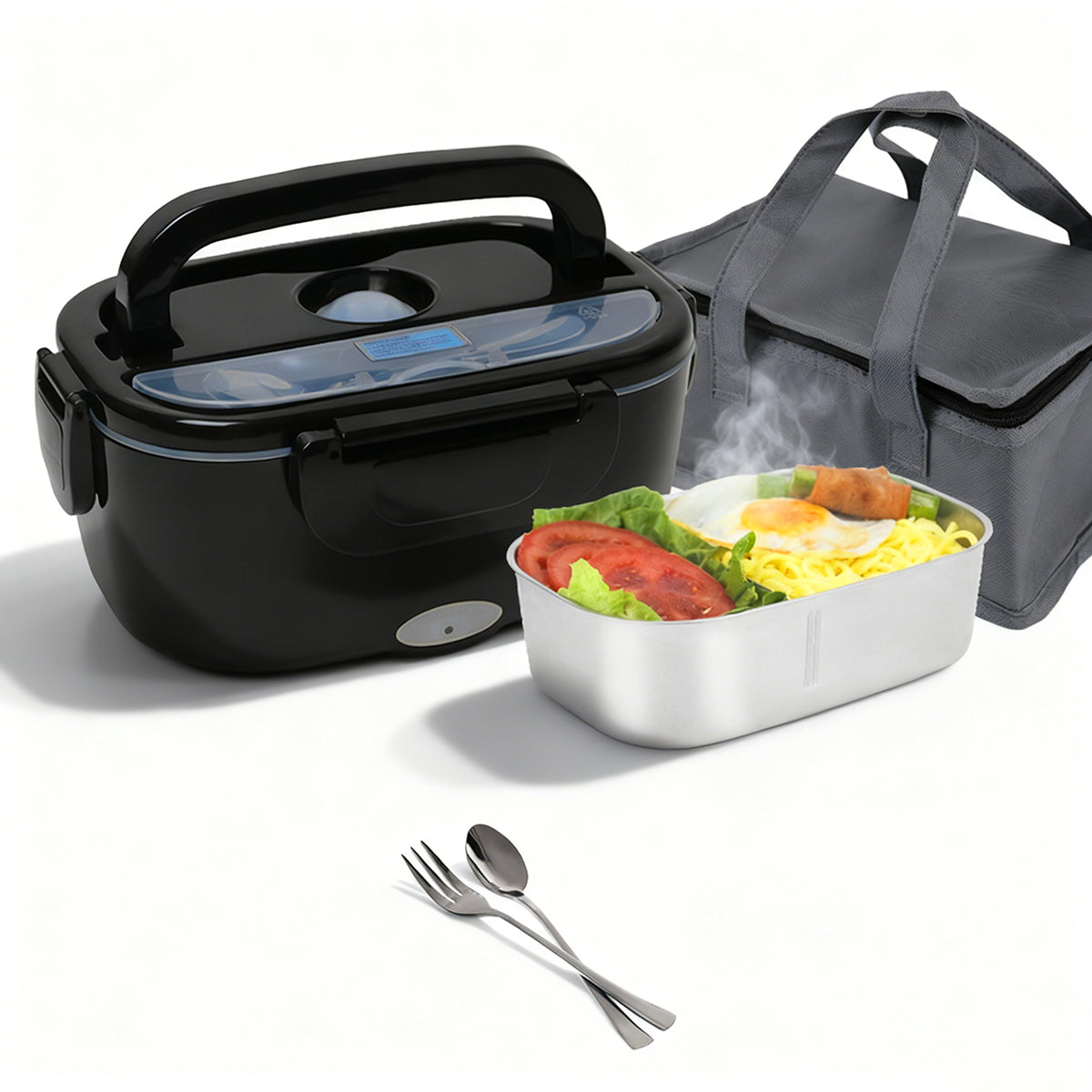 Compact Thermal Lunch Box with 2 Insulated Food Containers