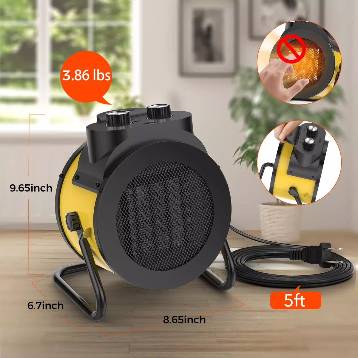 Compact Space Heater - Fast Warmth & Waterproof Outdoor Use - Luxicro