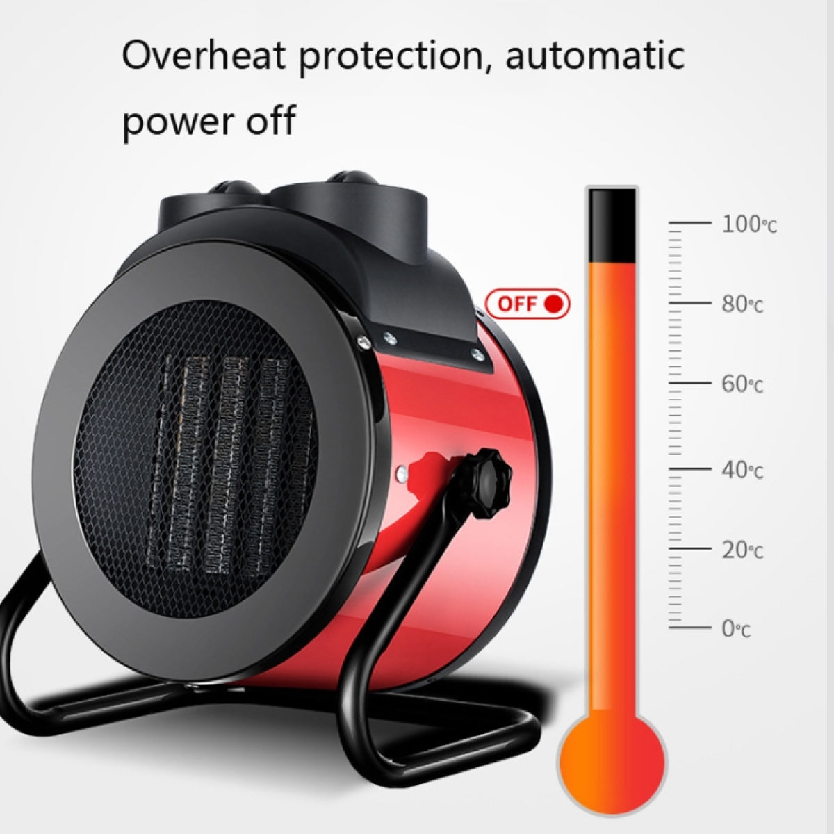 Compact Space Heater - Fast Warmth & Waterproof Outdoor Use