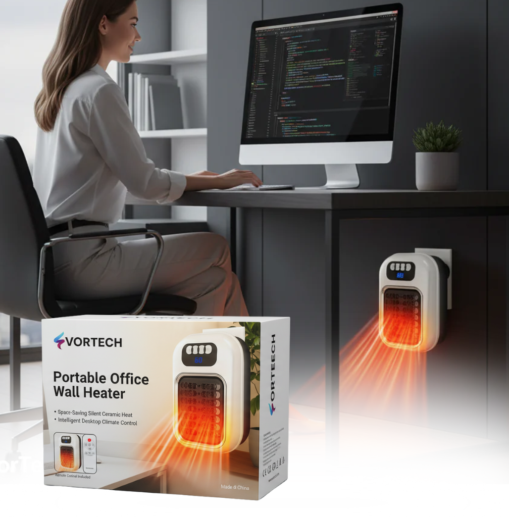Compact Electric Space Heater with Remote - Luxicro