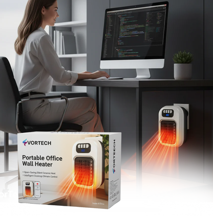 Compact Electric Space Heater with Remote - Luxicro