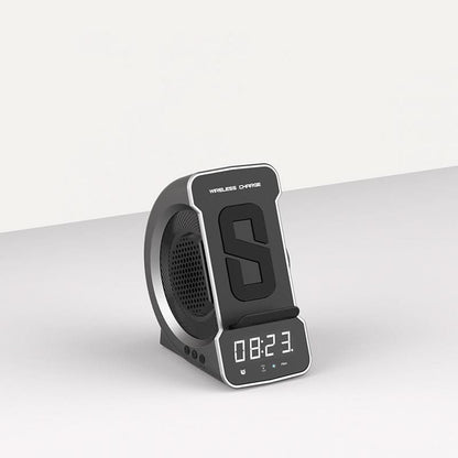 Wireless Charging Compact Bluetooth Alarm Clock Speaker