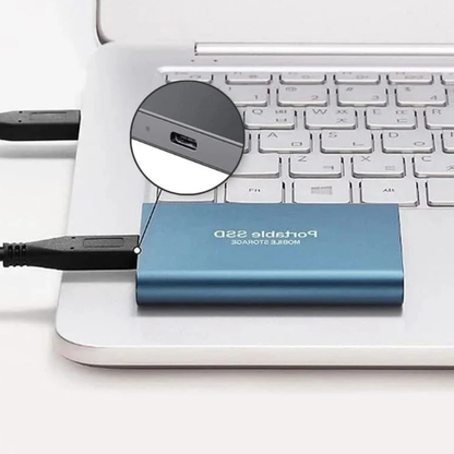 Compact USB C External Solid State Drive Storage