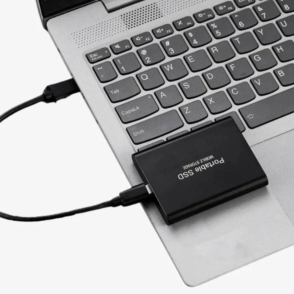 Compact USB C External Solid State Drive Storage