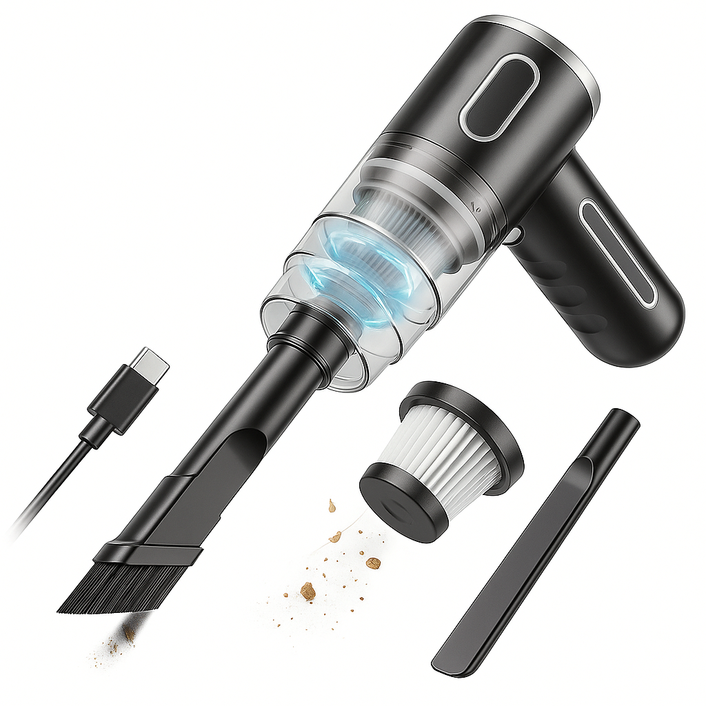 Portable Cordless Hand Vacuum Rechargeable Lightweight Cleaner - Luxicro