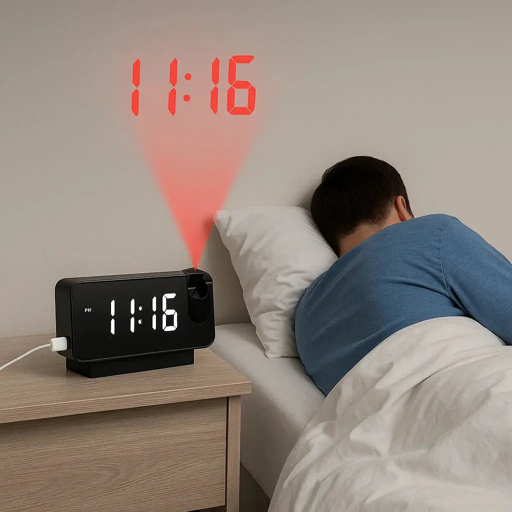 Large Display Digital LED Clock Radio - Luxicro