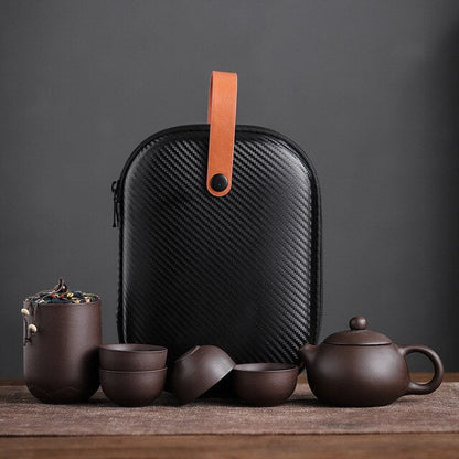 Simple Ceramic Teapot Set with Coordinating Mugs