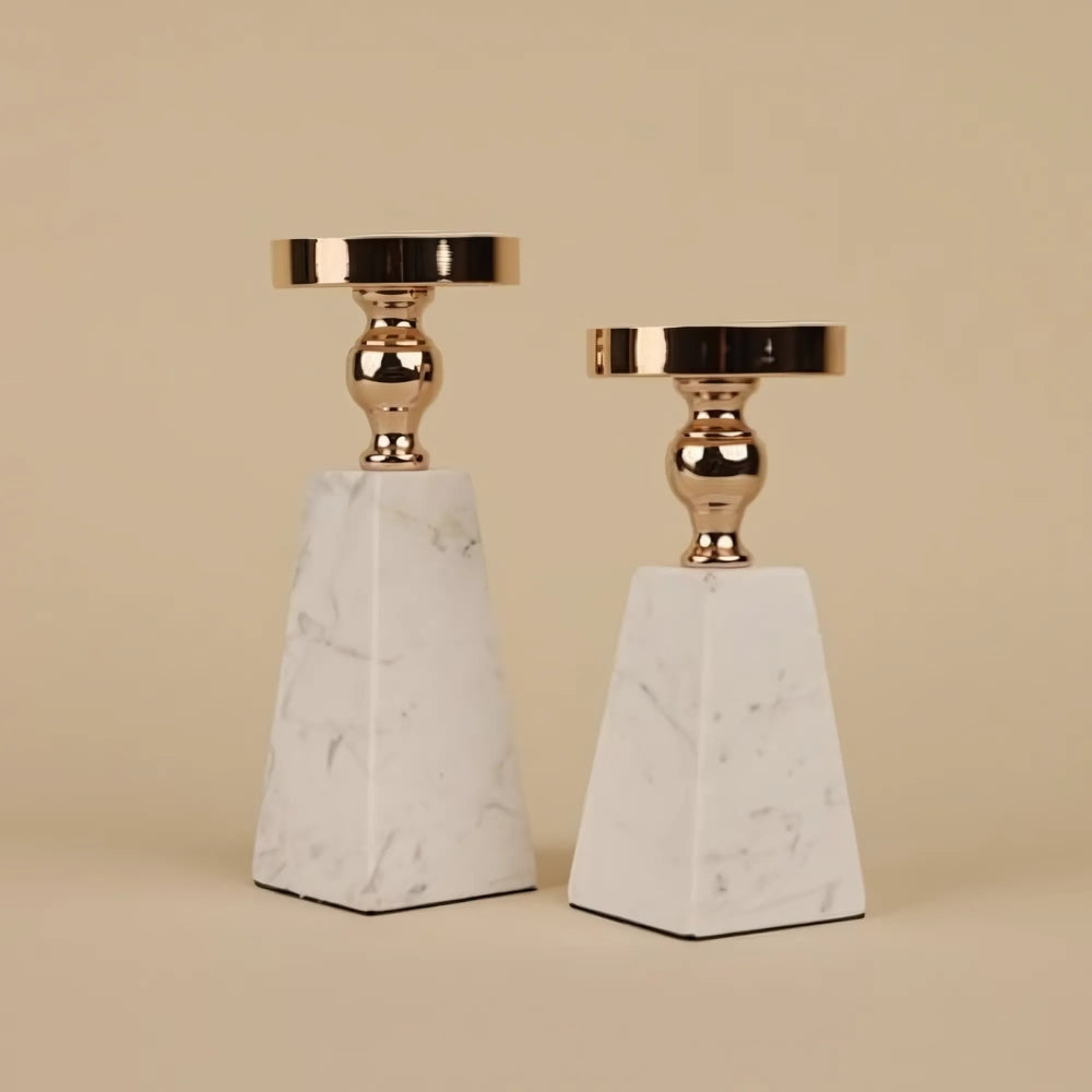 Luxury Marble Pyramid Candle Stand