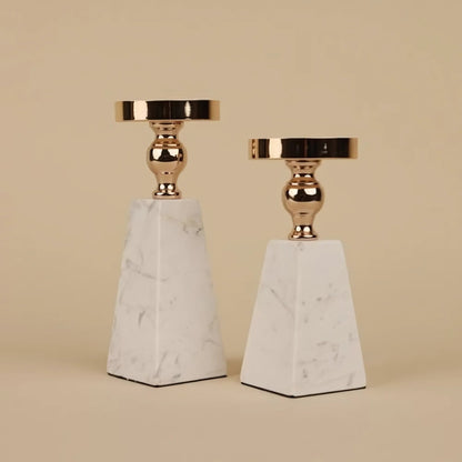 Luxury Marble Pyramid Candle Stand