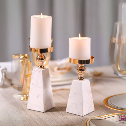 Luxury Marble Pyramid Candle Stand - Luxicro
