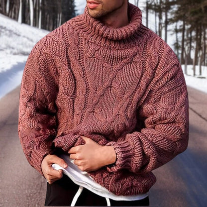 Cozy Mens Crew Neck Winter Sweater - Large Fit