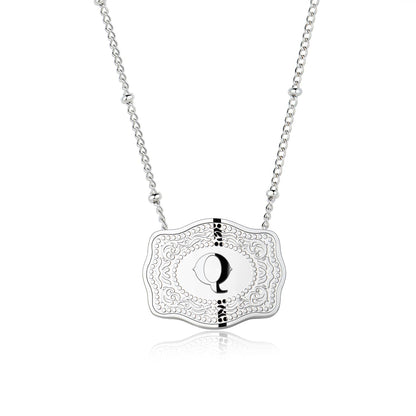 Dainty Monogram Pendant Necklace With Charm