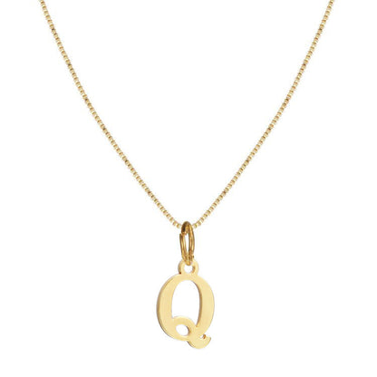Classic 14k Gold Monogram Pendant Necklace