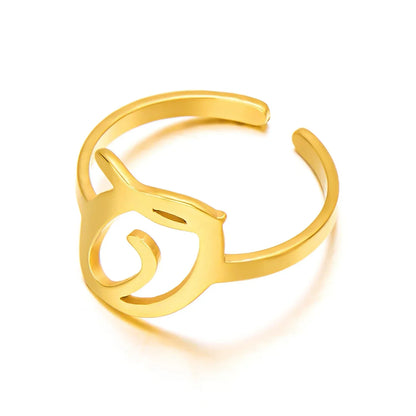 Custom Engraved Initial Silver Ring