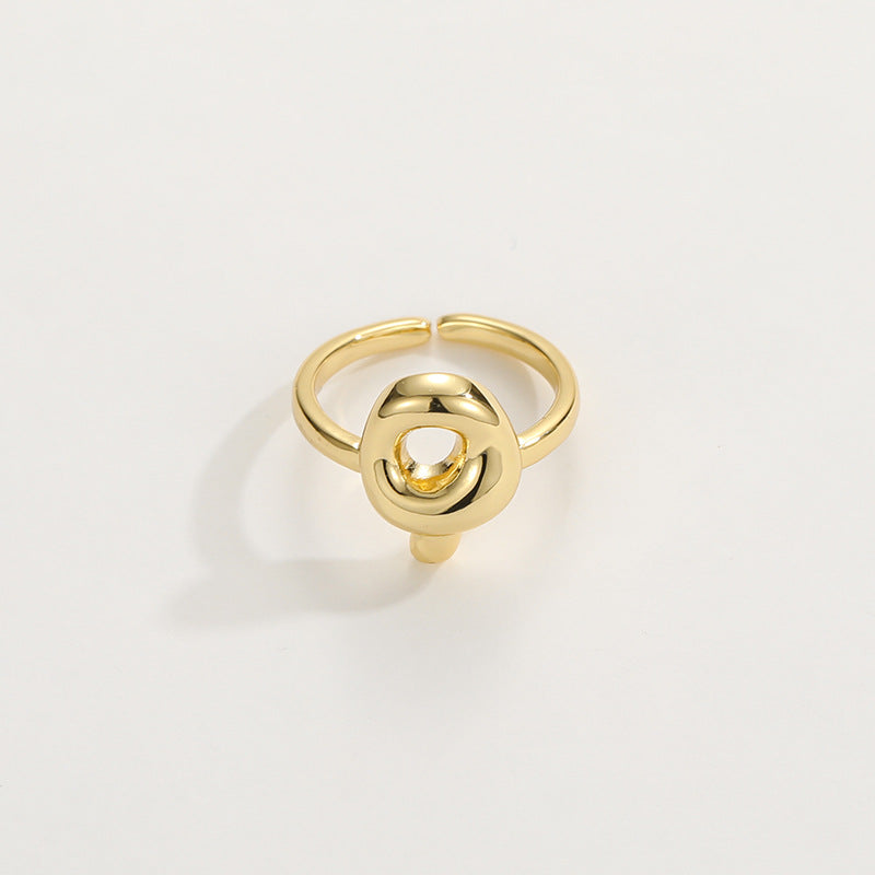 Stylish Monogram Letter Ring