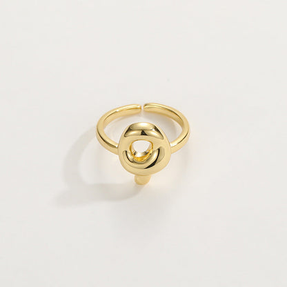 Stylish Monogram Letter Ring