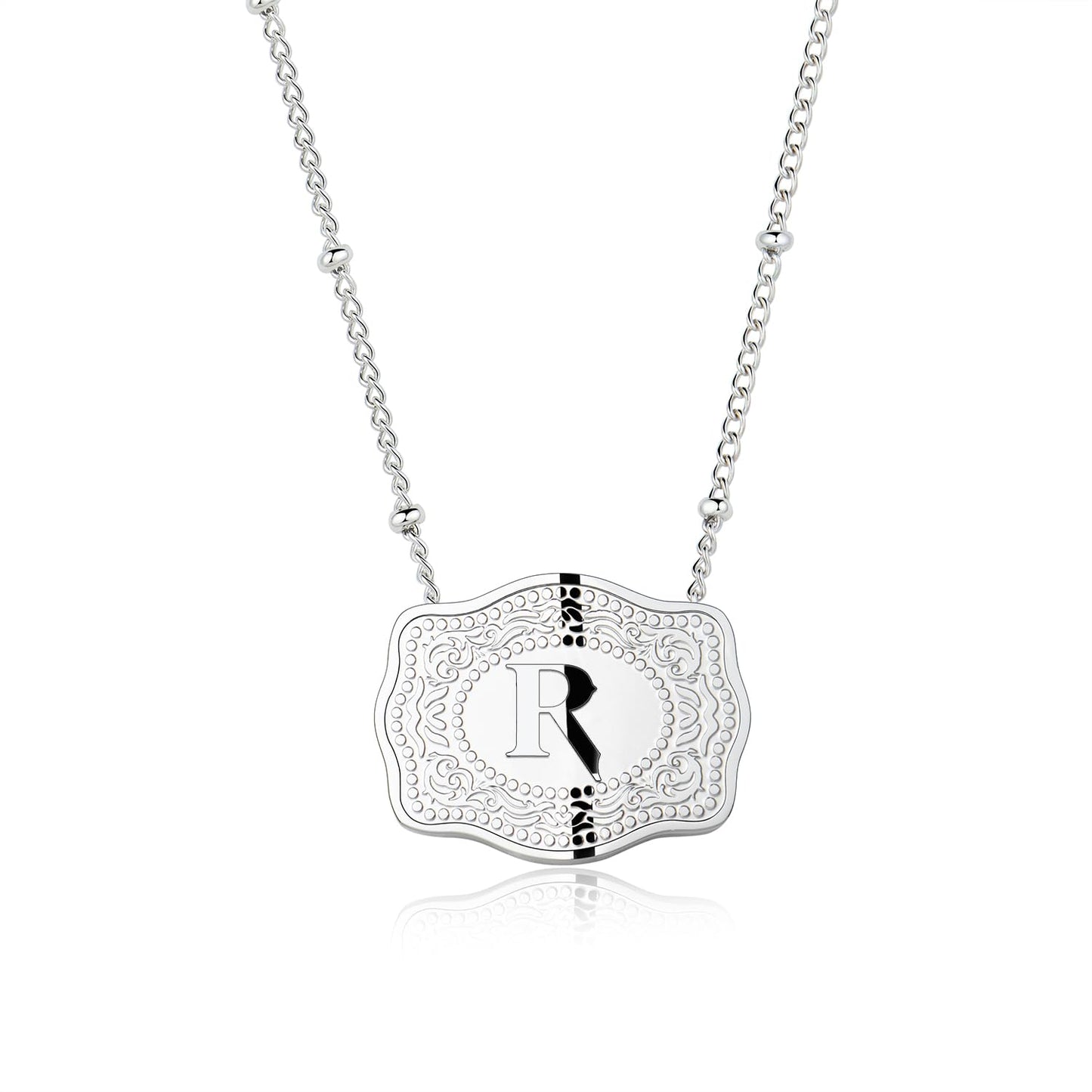 Dainty Monogram Pendant Necklace With Charm