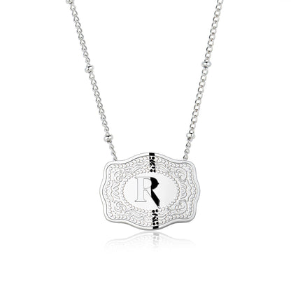 Dainty Monogram Pendant Necklace With Charm