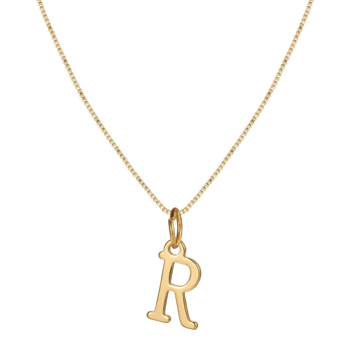 Classic 14k Gold Monogram Pendant Necklace