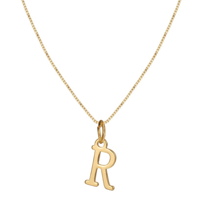 Classic 14k Gold Monogram Pendant Necklace