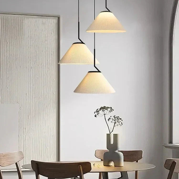 Creamy Fabric Shade Pendant Light - Luxicro