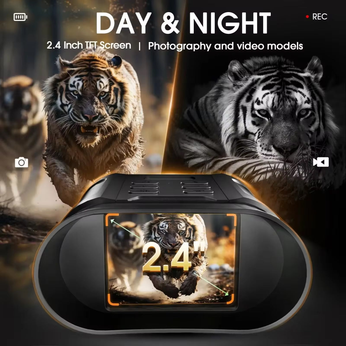 Clear Night Vision Waterproof Binoculars