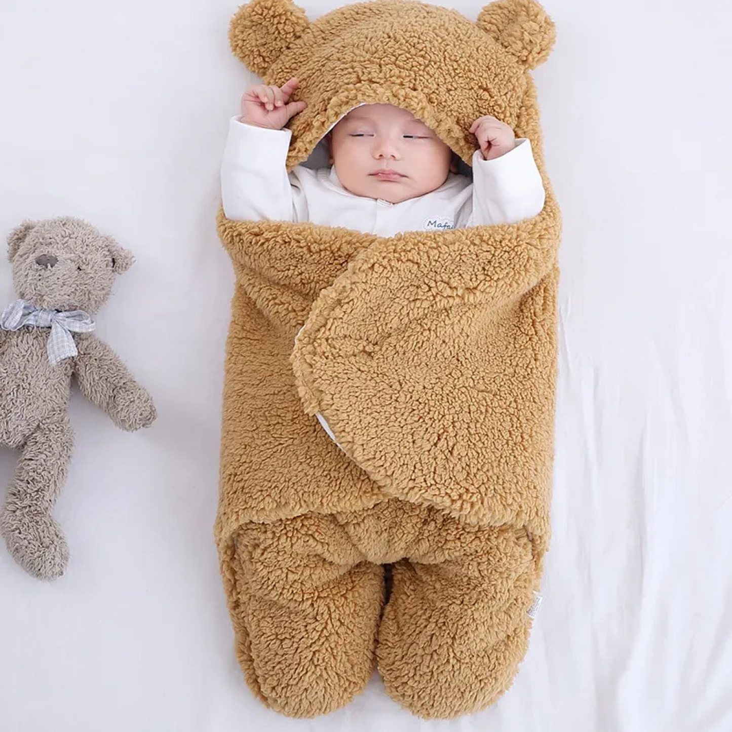 Soft Plush Baby Swaddle Wrap in 7 Pastel Shades