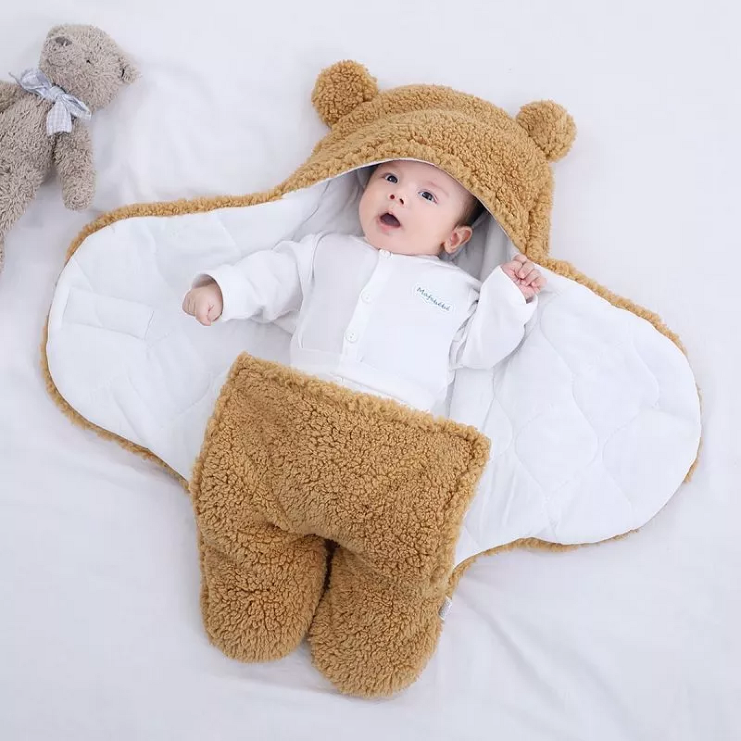 Soft Plush Baby Swaddle Wrap in 7 Pastel Shades - Luxicro