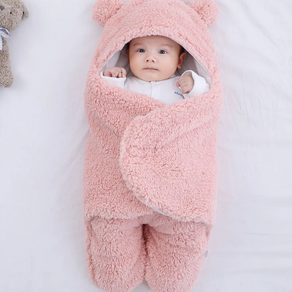 Soft Plush Baby Swaddle Wrap in 7 Pastel Shades