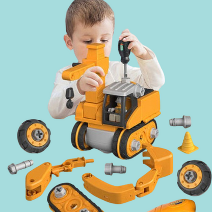 Fun Kids Building Set with Drill and Tools