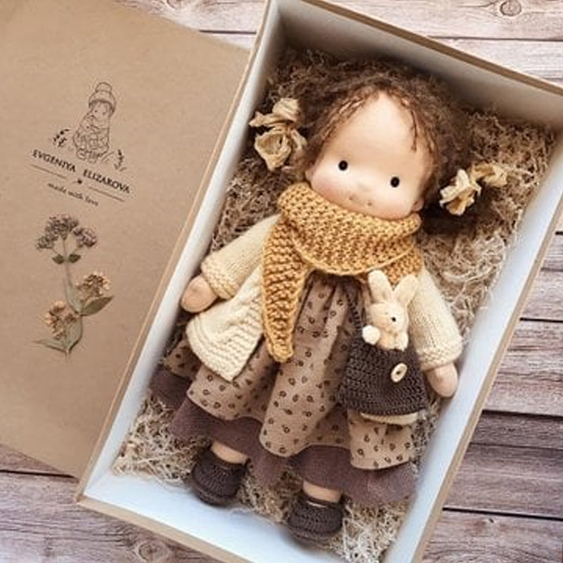 Artisan Wooden Doll for Kids - Eco Friendly 12 Inch - Luxicro