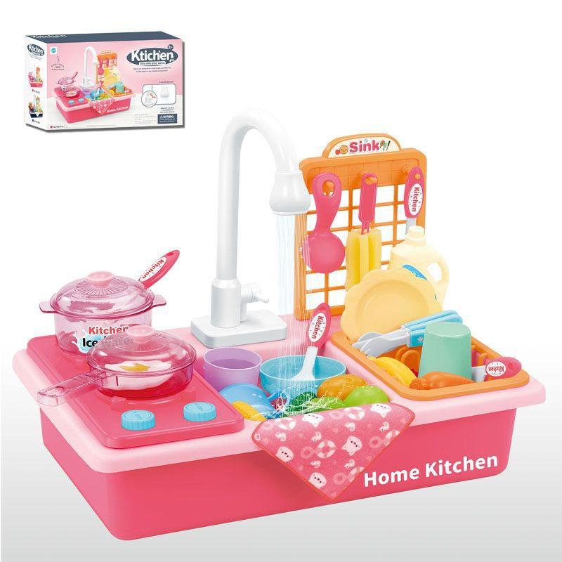 Fun Play Kitchen Set with Water Play and Accessories - Luxicro
