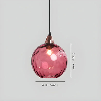 Vibrant Glass Globe Ceiling Light Fixture