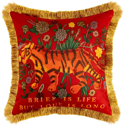 Luxurious Animal Print Velvet Pillow Cover