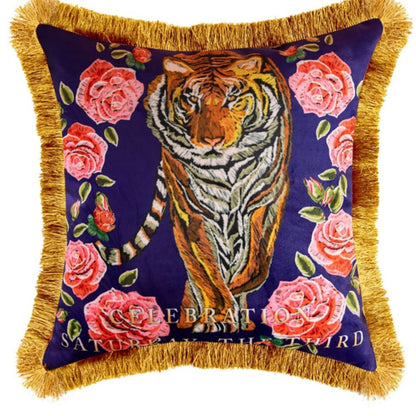 Luxurious Animal Print Velvet Pillow Cover