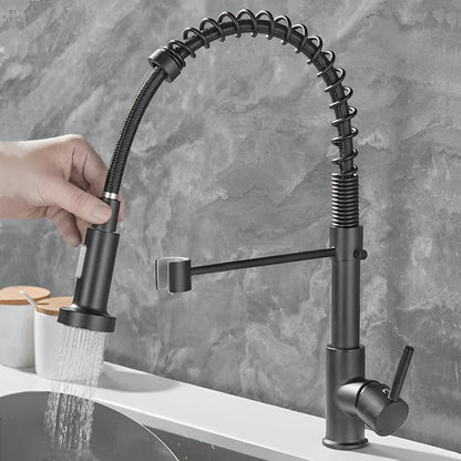 Easy Install Kitchen Faucet With Pull Out Spray - Luxicro