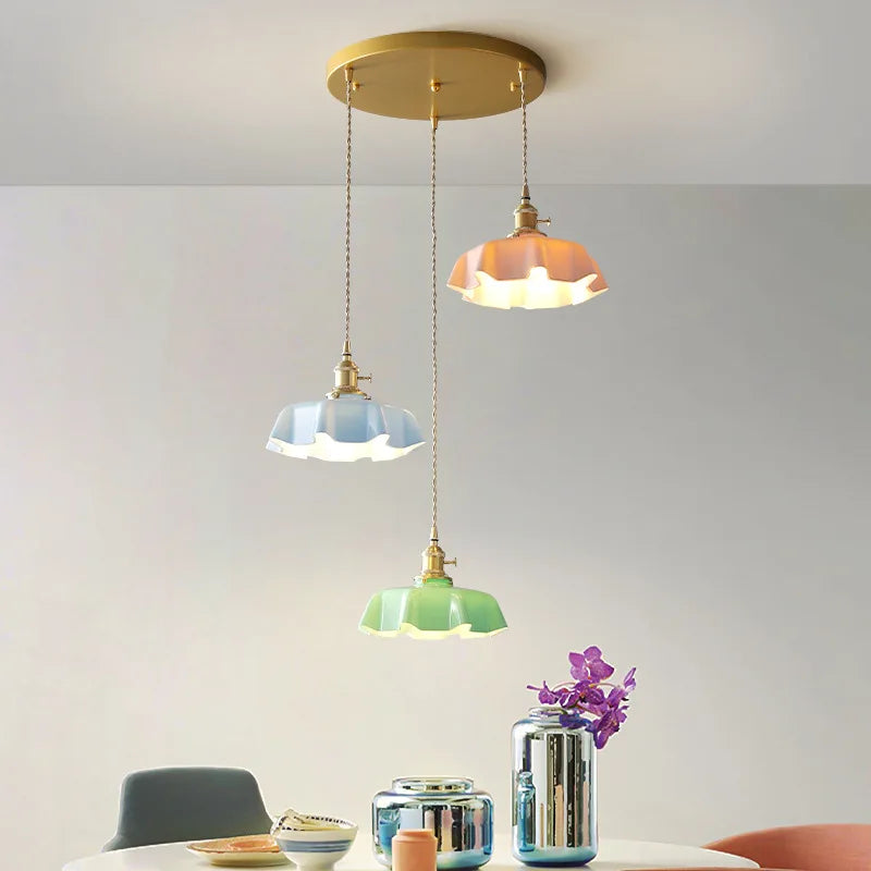 Elegant Brass Hanging Lamp
